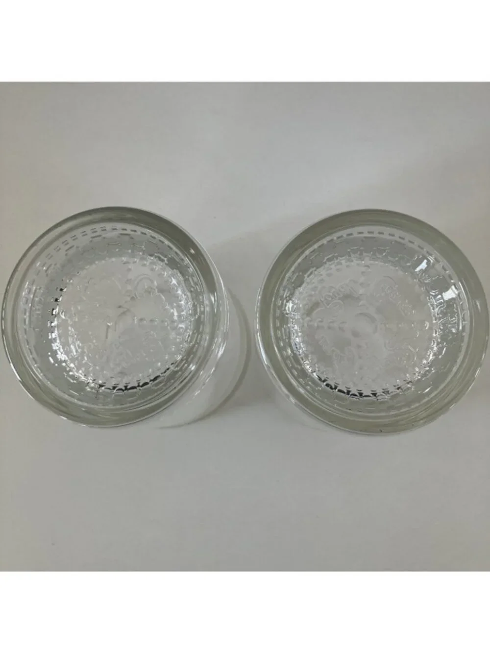 Set of 2 Crown Royal Heavy Bottom Rocks Glasses Pebbled Bottom with Logo